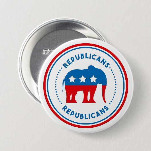 共和党員 缶バッジ (正面&裏面)