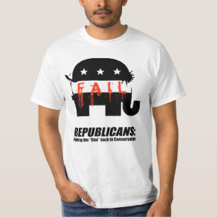 共和党員-詐欺を保守主義者で戻します Tシャツ