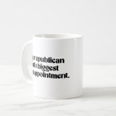 共和党支持のパパ最大の失望 コーヒーマグカップ (正面左)