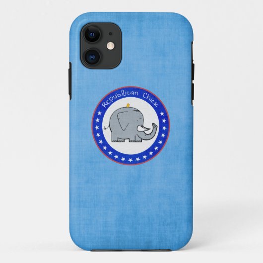 共和党支持女子のiPhoneケース Case-Mate iPhoneケース (裏面)