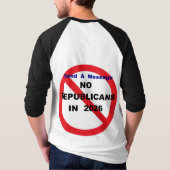"共和党支持者要らない" Tシャツ (裏面)