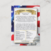 共和党統一された州会議トレーディングカード コーリングカード (裏面)