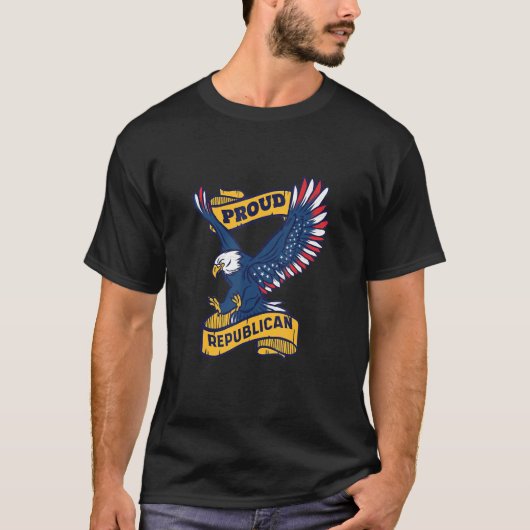 共和党誇りを持ったアンチ民主党 Tシャツ (正面)
