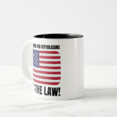 共和党議員のロボトミー ツートーンマグカップ (正面左)