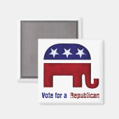 共和党象のロゴ マグネット (正面/裏面)
