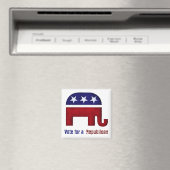 共和党象のロゴ マグネット (インサイチュ (食洗機))