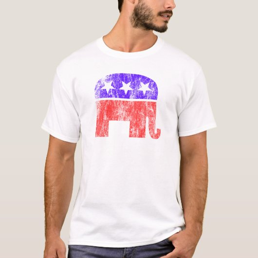 共和党象のヴィンテージ Tシャツ (正面)