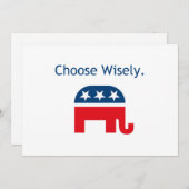 共和党象の招待状 招待状 (正面/裏面)