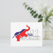 共和党2012年挨拶カードに投票！ ポストカード (スタンド正面)