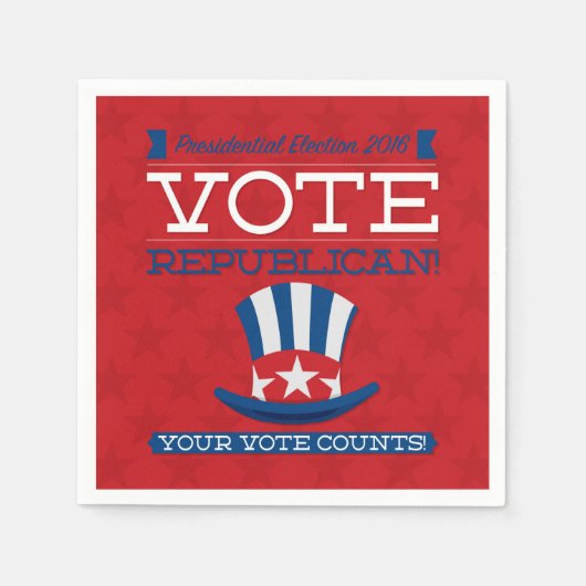 共和党 スタンダードカクテルナプキン (正面)