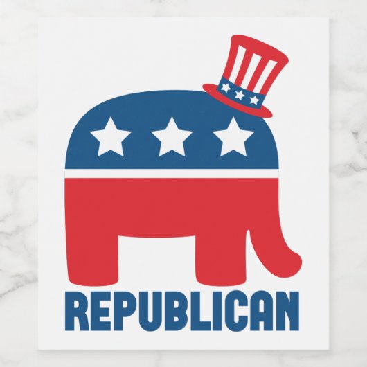 共和党 ワインラベル (シングルラベル)