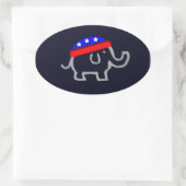共和党 楕円形シール (バッグ)