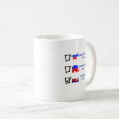 共和党、民主党、スランバー・パーティー コーヒーマグカップ (正面右)