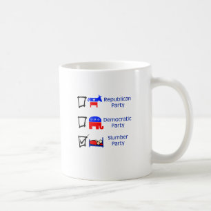 共和党、民主党、スランバー・パーティー コーヒーマグカップ