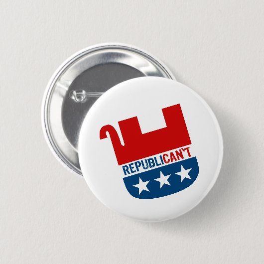 共和党`T 缶バッジ (正面&裏面)