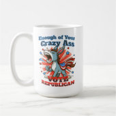 共和党GOP投票アンチ民主党議員プロアメリカ コーヒーマグカップ (左)