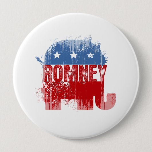 共和党ROMNEY 缶バッジ (正面)
