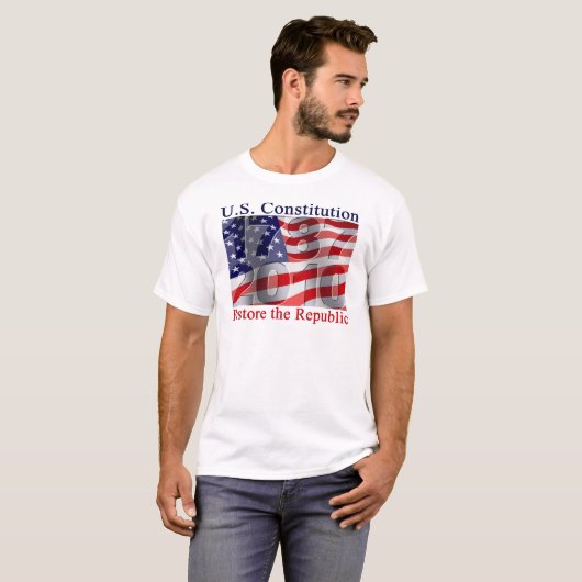 共和国のワイシャツを元通りにして下さい Tシャツ (正面フル)