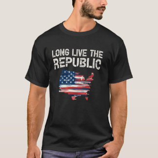 共和国万歳 愛国アメリカ国旗 Tシャツ