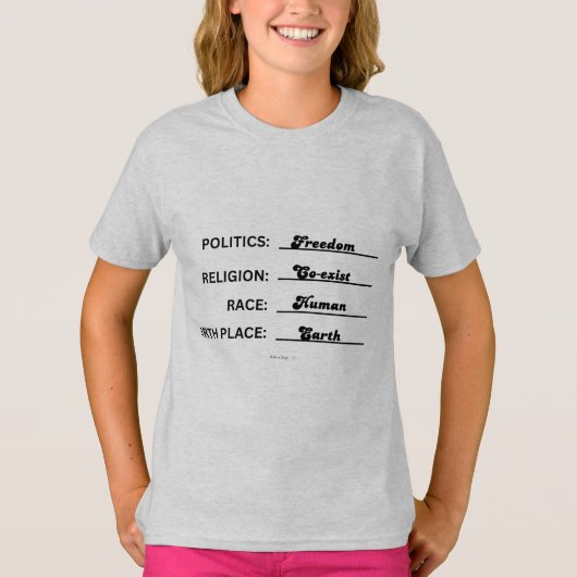 共存着子供へ身 Tシャツ (正面)