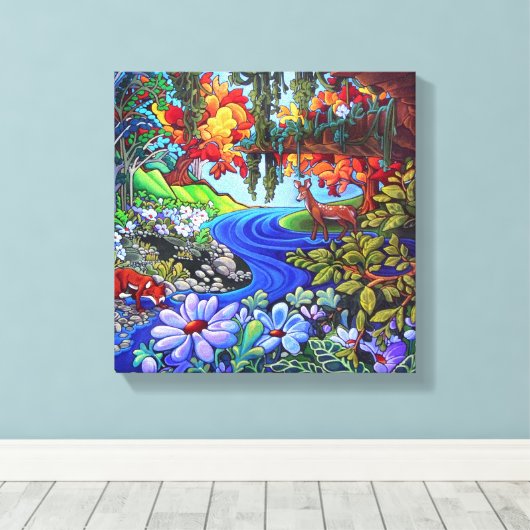 共存 キャンバスプリント (インサイチュ (ウッドフロア))