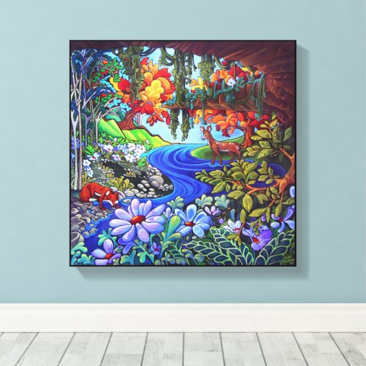 共存 キャンバスプリント (インサイチュ (ウッドフロア))