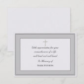 共感のお礼 シンプルなカード 招待状 (正面/裏面)