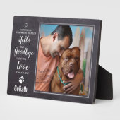 共感の言葉 ハロー グッバイ 名言 ペットメモリアル フォトプラーク (側面)