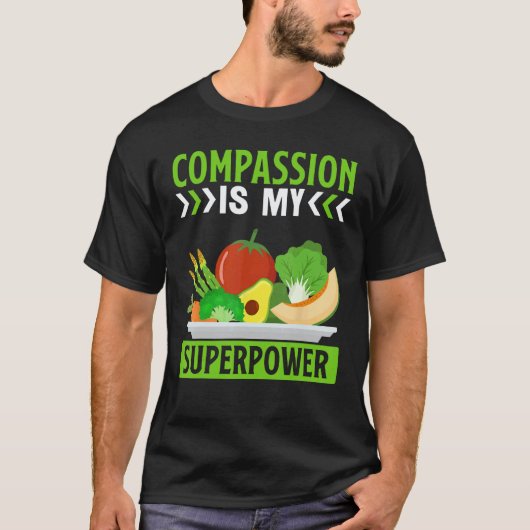 共感は私のスーパーパワー ヴィーガン Tシャツ (正面)
