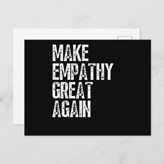 共感を取り戻素晴らしして親切な政治を行う ポストカード (正面/裏面)