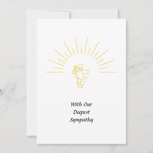 共感型祈カードのハンズクロススピリチュアルホワイト (正面)