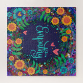 共感性先生学生パーソナライズされた学校 ジグソーパズル (横)