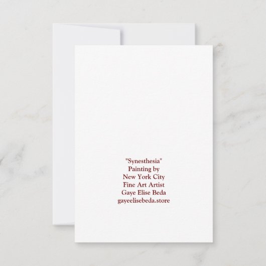 共感覚 サンキューカード (裏面)