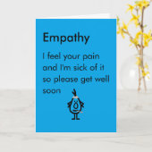 共感 – 良いおもしろい詩を得る カード (黄色い花)