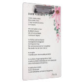 共有あなたのギフト感動的エンパワーメント詩 クリップボード (右)