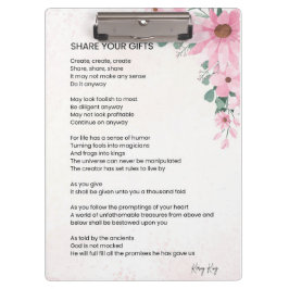 共有あなたのギフト感動的エンパワーメント詩 クリップボード