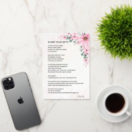 共有あなたのギフト感動的エンパワーメント詩 箔グリーティングカード