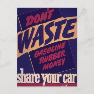 共有あなたの車 – ヴィンテージ ポストカード