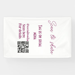 共有するためにスキャン タグをソーシャルメディアでQRコードを簡単に 横断幕