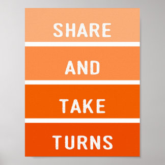 共有とテイクターンのチ絵を描ップ ポスター