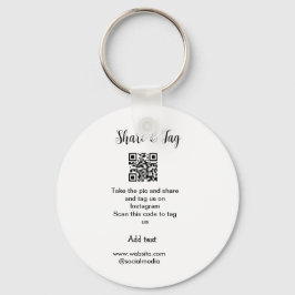 共有とラベルInstagramスキャンQR追加Webサイト キーホルダー