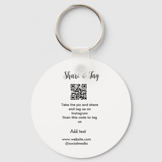 共有とラベルInstagramスキャンQR追加Webサイト キーホルダー (正面)