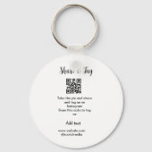 共有とラベルInstagramスキャンQR追加Webサイト キーホルダー (裏面)