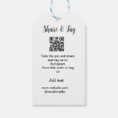 共有とラベルInstagramスキャンQR追加Webサイト ギフトタグ (裏面)