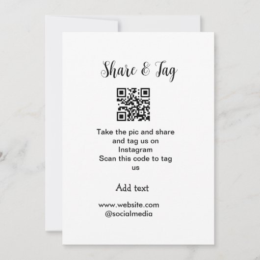 共有とラベルInstagramスキャンQR追加Webサイト シーズンカード (正面)