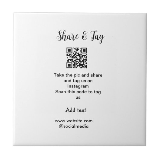 共有とラベルInstagramスキャンQR追加Webサイト タイル (正面)