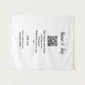 共有とラベルInstagramスキャンQR追加Webサイト タペストリー (正面(横))