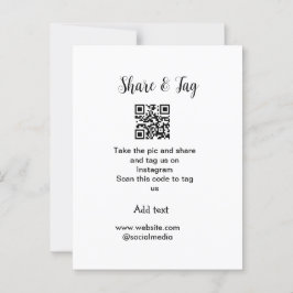 共有とラベルInstagramスキャンQR追加Webサイト ポストカード