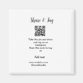 共有とラベルInstagramスキャンQR追加Webサイト マグネット