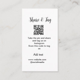 共有とラベルInstagramスキャンQR追加Webサイト 名刺